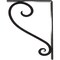 Ekena Millwork Edwards Wrought Iron Bracket, (Single center brace), Antiqued Pewter 1 1/2"W x 7 1/2"D x 10"H BKTM01X07X10SEDAPW - alternate 5